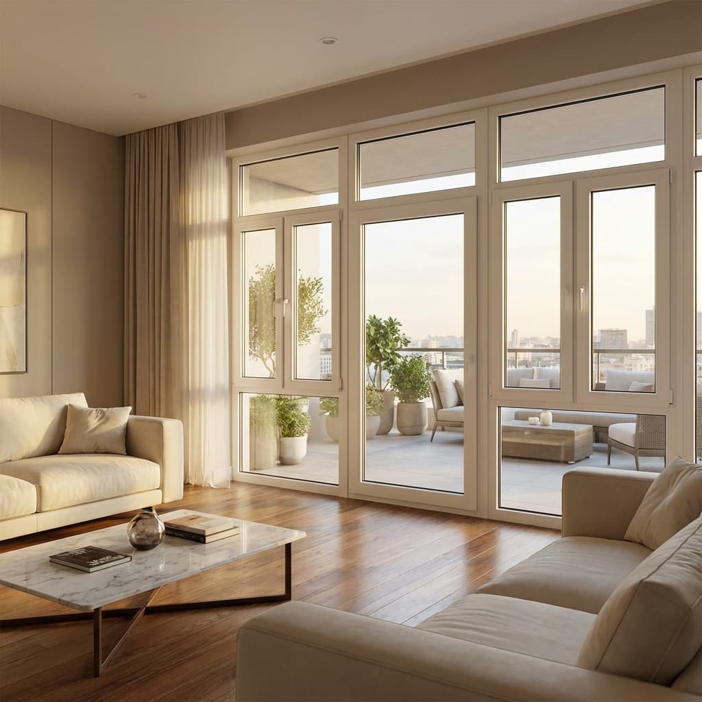 Elegant Balcony-Facing Living Suite