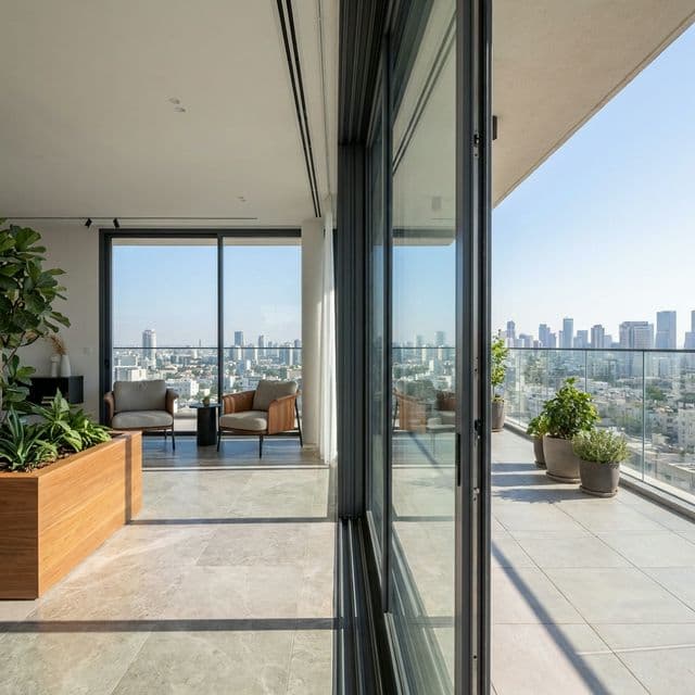 Slim-Profile Sliding Wall