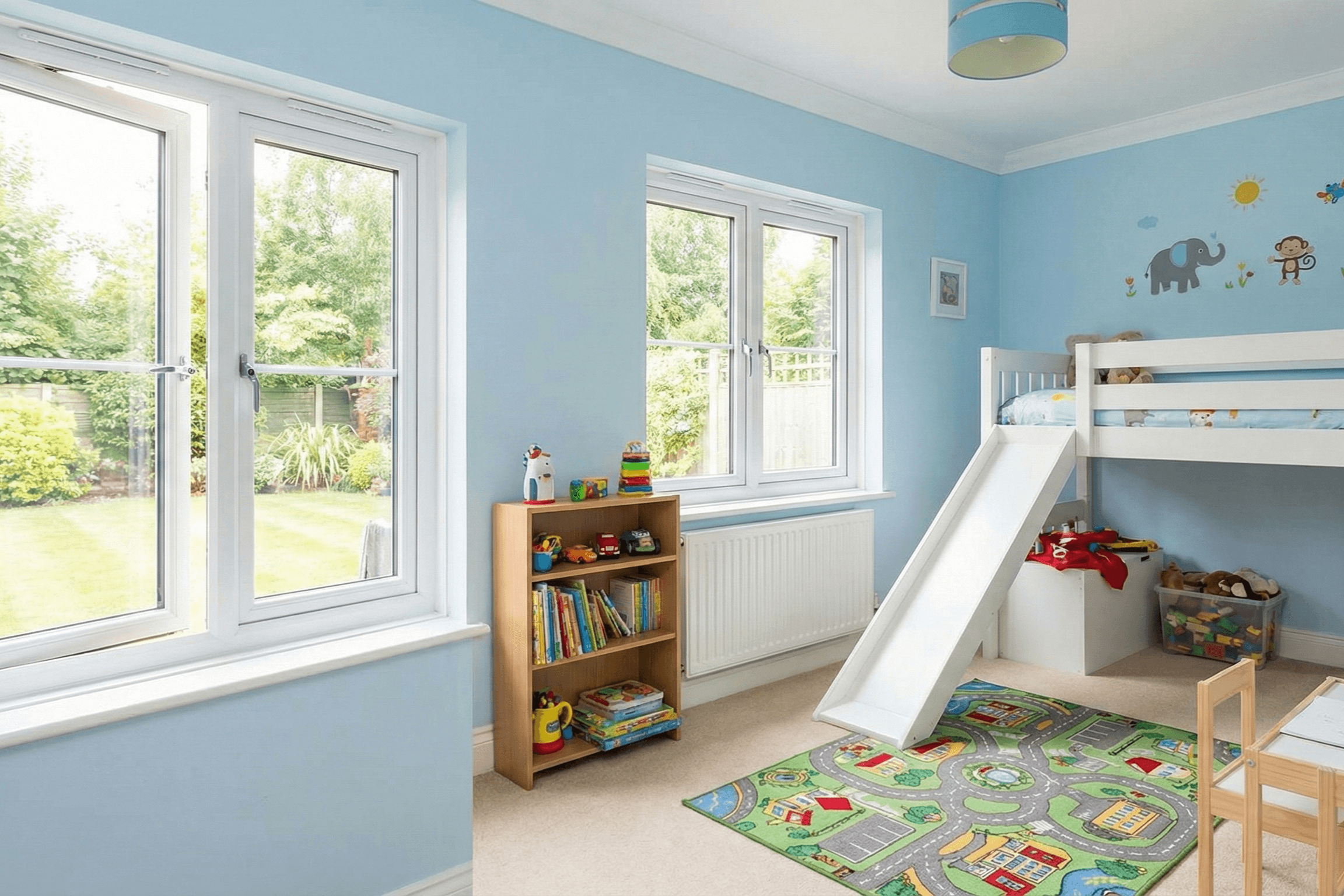 Kids Bedroom with Safety Windows