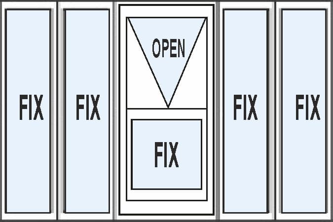 Multi Panel Fixed Window