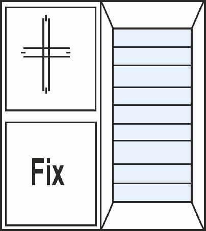 Side Fixed Ventilator with Louvers