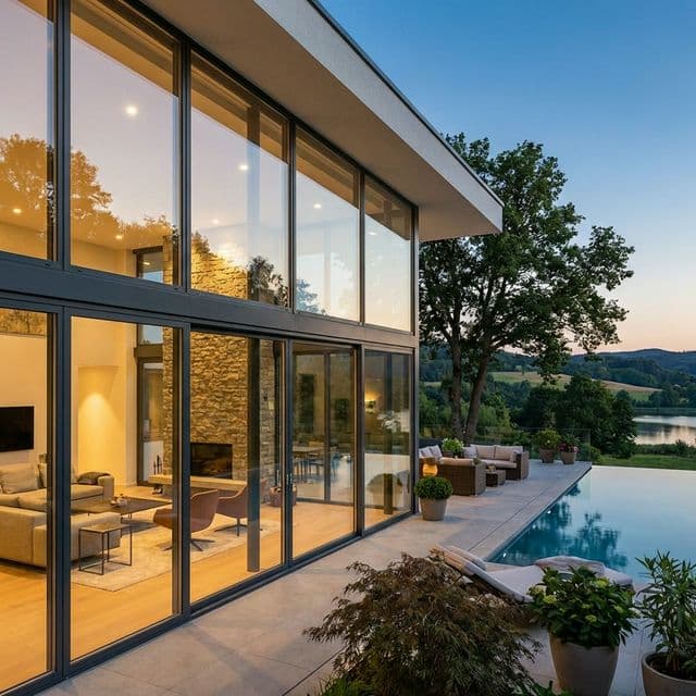 Floor to Ceiling Glass Facade